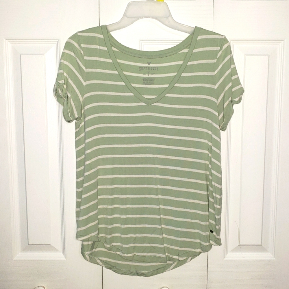 NWOT American Eagle Women’s Soft and Sexy Striped Tee
